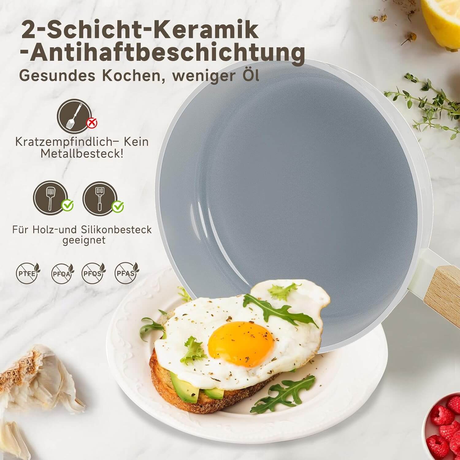 Scheffler 3-teiliges Bratpfannen-Set (20/24/28 cm) – Antihaft-Keramikbeschichtung, Induktionsgeeignet & universell für alle Herdarten - Image 5